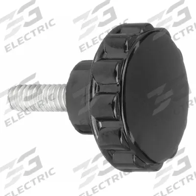 DAVIES Hand Knob: Fluted, Thermoset, 1/4"-20 Thread, 50 mm Thread Lg - Fluted Knobs with Threaded Stud