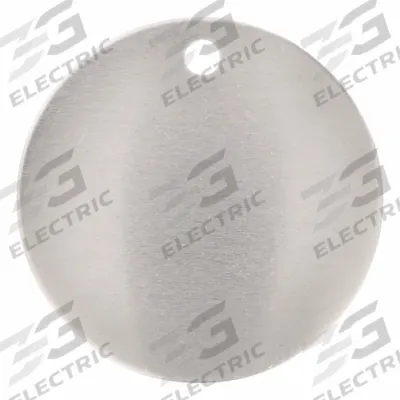 APPROVED VENDOR Blank Tag: Brass, Silver, 0.04 in Thick, Round, 2 in x 2 in - General Purpose Blank Valve Tags