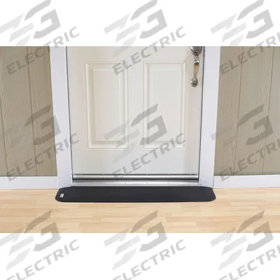 EZ EDGE Door Ramp: 46 in Lg, ADA Compliant, Black - Rubber Ramps