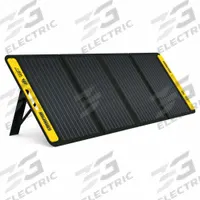 CHAMPION POWER EQUIPMENT Solar Panel: 120 W Solar Panel Output, 10 ft Cable Lg, 1 in Overall Ht (MPN 201246). Key specifications — Includes: Cable Storage Pocket.