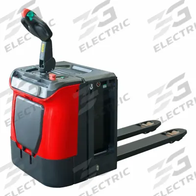 Dayton Walkie Rider: 5,500 lb, 48 in L x 27 in W Fork Dim, 27 in, 15 in, Std Fork - Ride-Along Electric Lead Acid Pallet Jacks