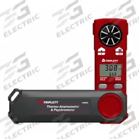 TRIPLETT Anemometer: 20 fpm Air Velocity Resolution, Dew Point/Relative Humidity/Wind Chill, AM250. Key specifications — Vane Material: Plastic; Data Logging: No; Manufacturer Part Number: AM250; Brand: TRIPLETT; Temperature Accuracy: +/ 1.8°; Digital Display Screen Type: LCD; Display Type: Digital; Includes: Lanyard.
