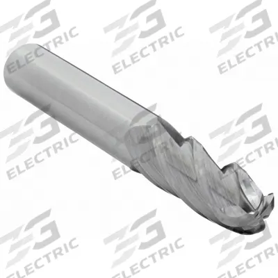 CLEVELAND Ball End Mill: Carbide, 4 Flute, 7/16" Mill Dia, 2" LOC, 4" OAL (MPN C63557) - Carbide Ball End Mills for Aluminum