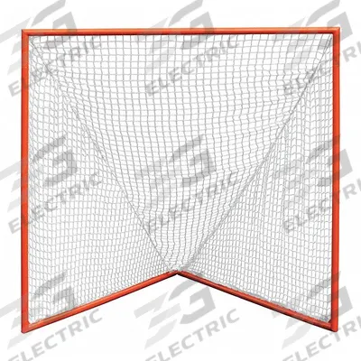 CHAMPION SPORTS Lacrosse Goal: Steel, Orange, Nylon, White, 72 in Overall Ht - Lacrosse Nets & Goals