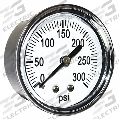 CHICAGO PNEUMATIC Pressure Gauge, Back Mount: 1312100845 - Air Compressor Parts