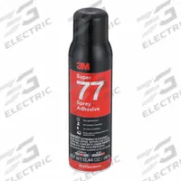 3M Spray Adhesive: Super 77, Gen Purpose Bonding & Repair, 13.44 fl oz, Aerosol Can, Clear (MPN 7010366503). Key specifications — Primary Applications: General Purpose Bonding & Repair; Brand: 3M; Adhesive Color: Clear; Features: Fast and Aggressive Tack; Materials Bonded: Fabric; Spray Pattern: Mist; Standards: HMIS; Product Type: Spray Adhesive.