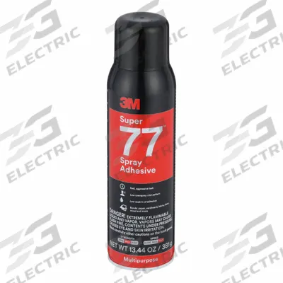 3M Spray Adhesive: Super 77, Gen Purpose Bonding & Repair, 13.44 fl oz - General Purpose Spray Adhesives