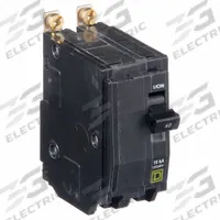 SQUARE D Miniature Circuit Breaker: 40 A, 120/240V AC, Single Phase, 10kA at 120/240V AC, 2 Poles (MPN QOB240). Key specifications — Phase: Single; Amps: 40 A; AC Voltage Rating: 120/240V AC; Max. AIR Rating: 10kA at 120/240V AC; For Use With: Square D NQOD Panelboards; Brand: SQUARE D.