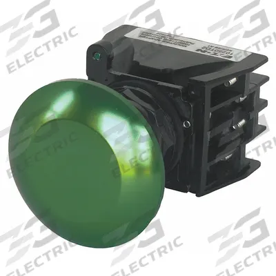 EATON Hazardous Location Push Button: 30 mm, Metallic, Mushroom Head Profile - Mushroom-Head Push Buttons