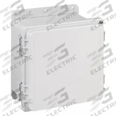 HOFFMAN Enclosure: Polyester, 8 in x 8 in x 4 in, NEMA 12/13/4/4X, Solid Cover, Hinged (MPN A884PHC). Key specifications — Brand: HOFFMAN; Closure Method: Quick Release Latch; Enclosure Material: Polyester; Knockouts: Not Included.