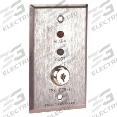 AIR PRODUCTS AND CONTROLS Remote Alarm Accessory: 24V DC, Surface, Single Gang Box Mounting - Remote Test Stations for Fire Alarm Systems