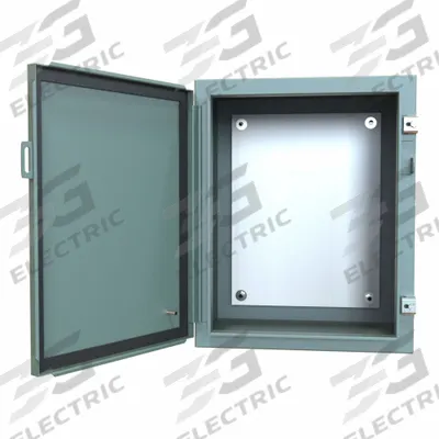 HAMMOND Electrical Enclosure: Steel, 20 in x 16 in x 12 in, NEMA 12/13, w/Panel - Steel Dust-Tight Enclosures