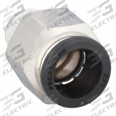 PARKER Push-Fit Fitting: 1/2 in OD x 1/4 in Pipe Size, Push-to-Connect x MNPTF - Nickel-Plated Brass Tube Fittings