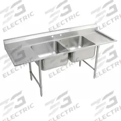 ELKAY Scullery Sink: 2 Bowls, 42 1/4 in Overall Ht, 77 1/4 in Overall Lg, 29 3/4 in Overall Wd (MPN RNSF8236LR2). Key specifications — Brand: ELKAY.