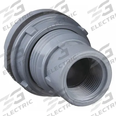 SPEARS Bulkhead Tank Fitting: CPVC Body, 1 1/2 in Female NPT Threaded Inside - CPVC Through-Wall Fittings