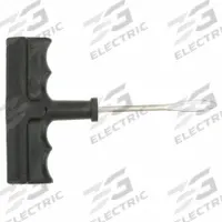 TRU-FLATE Open-Eye Needle: Open-Eye Needle, Steel, 5 in Overall Lg, 9 in Overall Wd (MPN 15-224). Key specifications — Brand: TRU-FLATE; Features: Super-Grip Allows for Better Hold and Leverage When Inserting Strings Through Tire Injuries; Includes: Super Grip T-Handle; Material: Steel; Product Type: Open-Eye Needle.