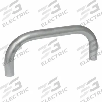JW WINCO Pull Handle: Weld-On, Steel, Silver, 23.62 in Mounting Hole Center to Center - Load-Rated Weldable Tubular Pull Handles