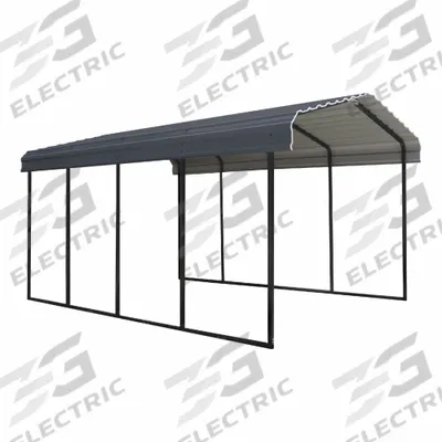ARROW Carport: 20 ft Overall Lg, 12 ft Overall Wd, 9 ft Overall Ht, Powder Coated - Carports