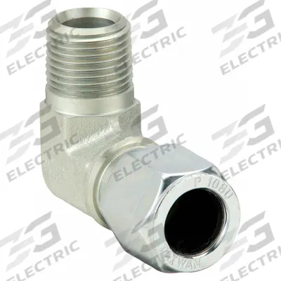 PARKER Compression Fitting Elbow: 3/4 in OD x 3/4 in Pipe Size, 3/4-14 Thread Size - Flareless Bite-Type Steel Compression Fittings