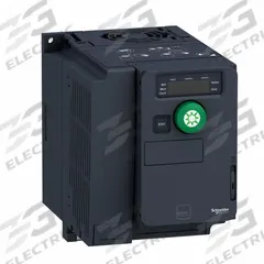 SCHNEIDER Variable Speed Drive: In Phase Three, 380-500V AC, Out Phase Three, 1/2 hp, IP20, Manual (MPN ATV320U04N4C412). Key specifications — Style: Compact; Color: Black/Blue/Gray; Output Phase: Three.