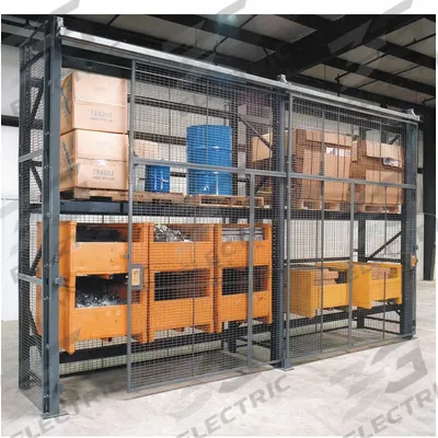 WIRECRAFTERS Enclosure Kit: 3 Bays, 108 in x 48 in x 96 in, 10 ga, Steel, Powder Coated - Wire Mesh Pallet Rack Enclosure Kits