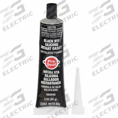 PRO SEAL RTV Gasket Maker: RTV Instant Gasket, 3 oz, Tube, Black, Oil Resistant/Sensor Safe (MPN 80046). Key specifications — Color: Black.