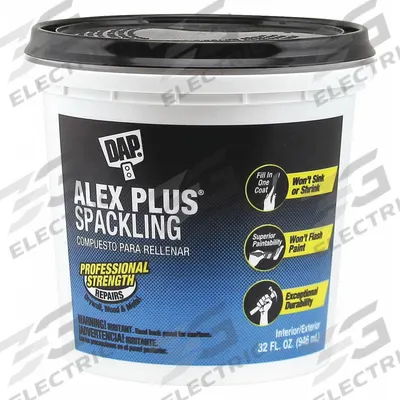 DAP Spackle: Alex Plus, 32 oz Container Size, Pail - Spackling Paste