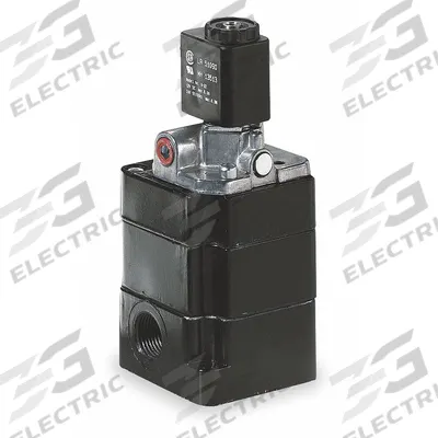 ARO Solenoid Air Control Valve: H, Three-Way / Two-Position, 120V AC - ARO H Series Solenoid-Operated Inline Air Control Valves