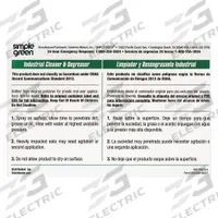 SIMPLE GREEN Secondary Bottle Label: 4 in Ht, 6 in Wd, 10 PK (MPN 9510001000027). Key specifications — Legend: Simple Green Industrial Cleaner and Degreaser; Brand: SIMPLE GREEN; Product Type: Secondary Bottle Label.