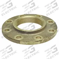 NIBCO Sweat Fitting Adapter: 2 1/2 in Pipe x 2 1/2 in Pipe, FNPT x Flange, Drain/Vent, Bronze (MPN B515356)