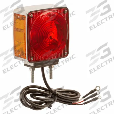 GROTE Stop/Turn/Tail Light: Incandescent, Stop, Turn, and Tail Combo Light, Amber/Red - Stop, Turn & Tail Combination Lights