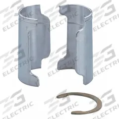 METRO Shelf Split Sleeve: 1 1/4 in x 1 1/4 in x 1 3/4 in, Super Erecta Shelving, Split, Aluminum (MPN 9986Z). Key specifications — Manufacturer Part Number: 9986Z; Material: Aluminum; Compatible Product Type: Super Erecta Shelving; Finish: Zinc-Plated; Includes: (4) Zinc Rings; Brand: METRO; Sleeve Type: Split; Color: Silver.