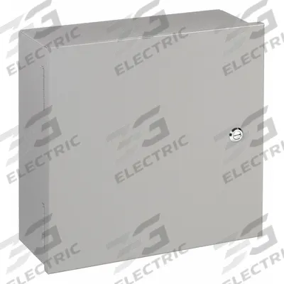 WIEGMANN Enclosure: Steel, 16 in x 16 in x 7 in, NEMA 1, Solid Cover, Hinged - Steel Indoor Enclosures with Hinged Covers