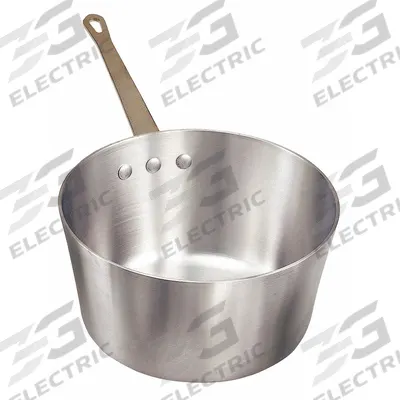 CRESTWARE Sauce Pan: 4.5 qt Capacity, Aluminum, Riveted, Silver, Steel Handle - Sauce Pans