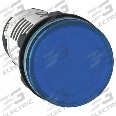 SCHNEIDER Pilot Light: 22 mm Panel Mounting Hole Dia, LED, Blue - LED Indicator Pilot Lights