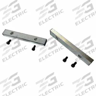 PALMGREN Standard Jaw Plate Kit: Steel, For 8 1/2 in Vise Jaw Wd, Fasteners - Screw-In Vise Jaw Caps