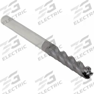 APPROVED VENDOR Ball End Mill: Carbide, AlTiN Coated, 4 Flute, 1/8" Mill Dia, 1" LOC - General Purpose Carbide Ball End Mills