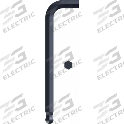 EKLIND Hex Key: 1 Ball Ends, 5/16 in Tip Size, SAE, Stubby, Alloy Steel, Black Finish - L-Shaped Hex Keys