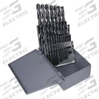 CLE-LINE Reduced Shank Drill Bit Set: 29 Pc, 1/16" to 1/2" by 64ths, 118° Point, Black Oxide HSS (MPN C21159). Key specifications — attr1236168: Metal Index.