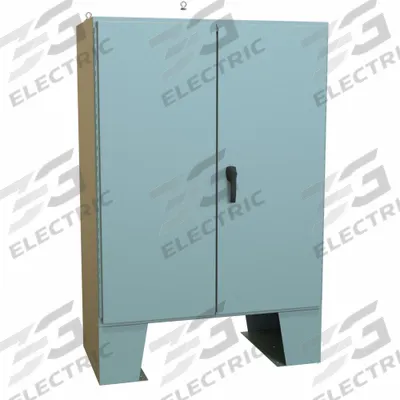 HAMMOND Electrical Enclosure: Steel, 60 in x 48 in x 25 in, NEMA 12, w/Panel, Solid Cover - Steel Dust-Tight Enclosures