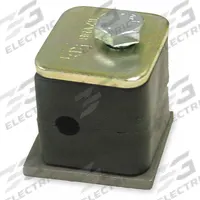 PARKER Vibration-Dampening Beta Clamp: Ribbed Bore, Steel Clamp, Polypropylene Cushion, For 1 Lines (MPN WP1095A)