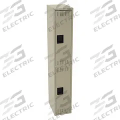 TENNSCO Wardrobe Locker: 12 in x 18 in x 72 in, Louvered, 2 Tiers, 1 Units Wide, Padlock Hasp, Tan (MPN DTS-121836-ASD). Key specifications — Brand: TENNSCO; Locker Color: Tan; Door Type: Louvered; Locker Material: Steel; Assembled: Assembled; Number Plate Included: Yes.