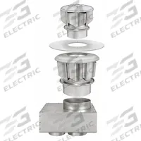 DAYTON Combustion Air Inlet Vent Kit: Compatible with Unit Heaters, 6 in Vent Dia, Surface, Steel (MPN 32V267). Key specifications — Product Type: Venting For Gas Heaters; Compatible with Product Type: Unit Heaters; Compatible Grainger Part Number: 32V253; Mounting Type: Surface; Includes: 6 in Vent Box Assembly; Vent Type: Intake/Vent Concentric Y; Brand: DAYTON; Material: Steel.