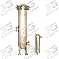 FULFLO Water Filter Housing: 3 in, NPT, Female, 50 3/4 in Overall Ht, 12 in Overall Dia, Silver (MPN EHG11T3F). Key specifications — Housing Material: 304 Stainless Steel; Housing Color: Silver; Brand: FULFLO.