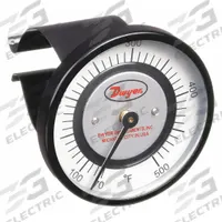 DWYER Clip Pipe Mount Dial Thermometer: 70°F to 500°F, +/- 2% Accuracy, 2 in Dial Dia (MPN STC471). Key specifications — Accuracy: +/- 2%; Brand: DWYER.