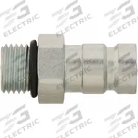 AEROQUIP Hydraulic Quick Connect Hose Coupling: 1/4 in Coupling Size, Steel, 1.89 lpm Max. Flow Rate (MPN FD90-1044-05-04). Key specifications — Body Material: Steel; Thread Size: 1/2"-20; Brand: AEROQUIP.