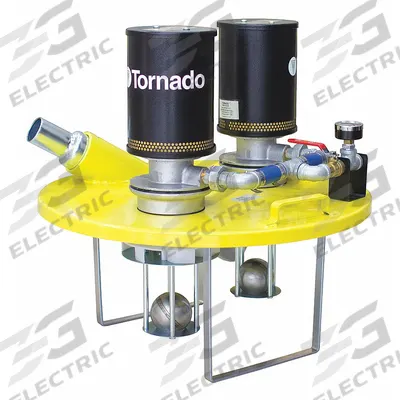 TORNADO Vacuum Head: Wet, Std, 2 in Vacuum Hose Dia, 160 cfm Vacuum Air Flow - Pneumatic Drum-Top Vacuum Heads