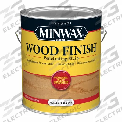 MINWAX Wood Stain: Wood Stain, Interior, Oil, 1 gal Container Size, Wood, Golden Pecan - Wood Stains