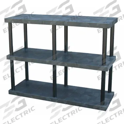 STRUCTURAL PLASTICS Plastic Shelving: 66 in x 24 in, 51 in Overall Ht - High-Durability Fixed Press-Fit Stationary Plastic Shelving