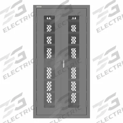 DURHAM MFG Charging Cabinet: 36 in x 24 in x 72 in, & Keyed, 300 lb Load Capacity per Shelf - Charging Cabinets with Power Outlets
